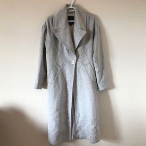 Guess long oversized gray double breasted overcoat
